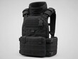 © JPG,Png,desing - Tactical black body armor vest with molle system and neck protection