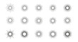 © Reginald - Extensive collection of various sunburst and ray of light icons in black and white for use in vintage logos and graphic design projects.