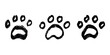 © Daria Shane - Set of hand drawn cute cat's paw Cat, dog, animal footprint in doodle style Single element for print, web, design, decor, greeting cards, children's prints