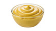 © Sophie - Delicious mustard in a glass bowl isolated PNG, condiment for hot dogs and sandwiches on transparent background