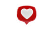 © Sophie - Red heart shape isolated PNG on transparent background, love and like symbol for social media and design use