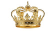 © Sophie - Ornate golden crown with jewels isolated PNG on transparent background, royal symbol for luxury and power