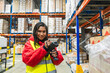 © Koldo_Studio - Worker in protective clothing holding a barcode scanner, managing logistics and supply chain in a low temperature warehouse