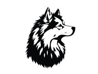  Dog logo design on white background. Dog vector logo. Dog head illustration.