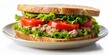 © Adisorn - Delicious Tuna Salad Sandwich with Lettuce & Tomato - Healthy Lunch
