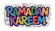 © Ajm - Ramadan Kareem Illustration: Colorful illustration celebrating the holy month of Ramadan with vibrant lettering, stars and crescent moon, designed to evoke a sense of spirituality, joy and community.