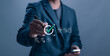 © PB Studio Photo - Businessman signing digital approval with virtual checklist and verified documents icons. Concept of compliance, validation, quality control, audit process and secure workflow management technology