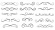 © Taniya - Large collection of fifteen elegant decorative flourishes and ornamental swirls in a classic black and white line art style for graphic design.
