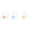 © Анастасия Мосинзова - Party Popper  Celebration Clipart Set