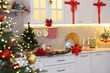 © New Africa - Beautiful Christmas decor on countertop in kitchen