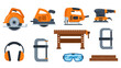 © markusmiller - Flat design collection of power tools and workshop equipment