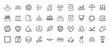 © PixeloAI - Water and liquid properties line icon set. Vector pictograms of moisture, waterproof, absorbent, droplet, spray, filtration, and skin care, thin outline illustration.