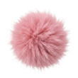 © PNG Lab - Pink fluffy fur pompom. Soft textile ball with long fibers.