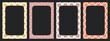 © AdhinesaDaffa - Set of vintage ceramic tile border frames with floral and geometric patterns for photo layout
