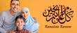 © Pixel-Shot - Portrait of Muslim family on color background