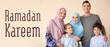 © Pixel-Shot - Portrait of Muslim family on light background