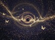 © Resa - Surreal depiction of a swirling vortex, butterflies and glittery particles