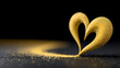 © Umaporn - elegant black and gold valentine background with a sparkling heart trail, setting a luxurious nighttime mood for romance themes or premium promotions.