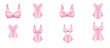 © Abiy - pink bustier icons vector
