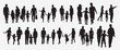 © goov - family with one child silhouettes set