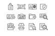 © Ludmila Zabaranilova - Review upload submission icon file verification stage process vector identity icons capture