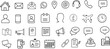© Nadira Designer  - Contact Icons for Mobile Apps and WebsitesElegant Linear Communication Icon Set for Business Design