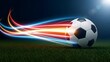 © Al Javed - Soccer ball in motion with vibrant streaks of light