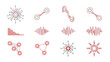 © Jannat - Abstract Tech Elements: A collection of red-line elements representing technology, connectivity, and data visualization. The graphics evoke a sense of futuristic innovation, scientific precision.