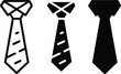 © Kanon Islam - Professional formal necktie and shirt collar fashion accessories for business office wear and corporate style Vector Silhouette and Pictogram Icon Set.eps