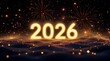 © Pixwarid - Happy New Year 2026 banner, social media post Happy New Year! Food banner 2026