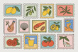 © Shahnaz - Mediterranean Summer Lifestyle Stamp Collection, Minimalist Food and Drink Vector Icons Set