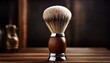 © Lori - a traditional shaving brush with a wooden handle ideal for classic wet shaving and grooming enthusiasts