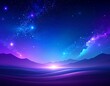 © aditya - Surreal, starry vista with distant mountains and luminous dawn