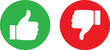 © OMG_BU - Like and dislike icons, thumbs-down and thumbs-down symbols