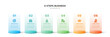 © King Designz - Infographics tab paper index template. Vector illustration abstract background. 6 Business step, banner, web design. Business infographic template. 6 Step timeline journey. 6 Step Infographic