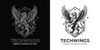 © Hamdani - Majestic Griffin Griffin Mythology Logo for Digital Innovation and Tech Company