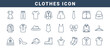 © Icon Atelier - Fashion icon set,  apparel and accessories ,  clothing, shoes, accessories, hat icons, vector illustration .