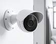 © Andre - White security camera mounted on a wall, continuously monitoring the room and providing enhanced safety and surveillance through cutting-edge technology and smart design.