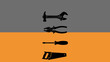 © Abhinaya Project - Collection of Silhouetted Tools on a Two-Tone Background