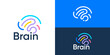 © Hi_std - Creative modern colourful brain logo design vector illustration.
