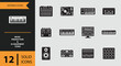 © Jemi - Editable solid icons for modern music production and dj equipment vector collection