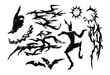 © Virgiawands - Cool Set of Y2k Tattoo. Cyber Sigilism Grunge Tattoo Designs. Y2k, Hand Drawn neo tribal Tattoos