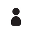 © AchFach - Minimal single user profile icon representing individual account or personal profile in UIUX design.