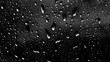 © MFKRT - Wet glass. Water droplets. Rain drops on dark glass close up. Selective focus
