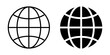 © LOBSTER LARRY - Global Network and World Wide Web symbol with globe. Silhouette and line style.