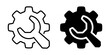 © LOBSTER LARRY - Technology maintenance and troubleshooting icon. Silhouette and line style.