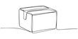 © Parboti - Carton box one line continuous drawing. Cardboard box continuous one line illustration, Cardboard box continuous one line drawing. Online shopping, fast delivery concept in simple linear style. Vector