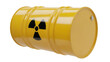 © Elena - Yellow barrel with radiation symbol isolated PNG, radioactive waste container for hazardous materials and environmental safety