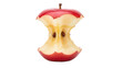 © Hugo - Eaten red apple core isolated PNG on transparent background, fruit waste with seeds and stem for food and healthy eating concepts