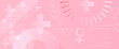 © Mariia - Pastel pink feminine healthcare gradient background with light abstract circles and minimal female icon. Airy medical wellness bg for gynecology, pregnancy, clinic banners and women’s health design